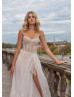 Ivory Beaded Wedding Dress With Detachable Jacket
